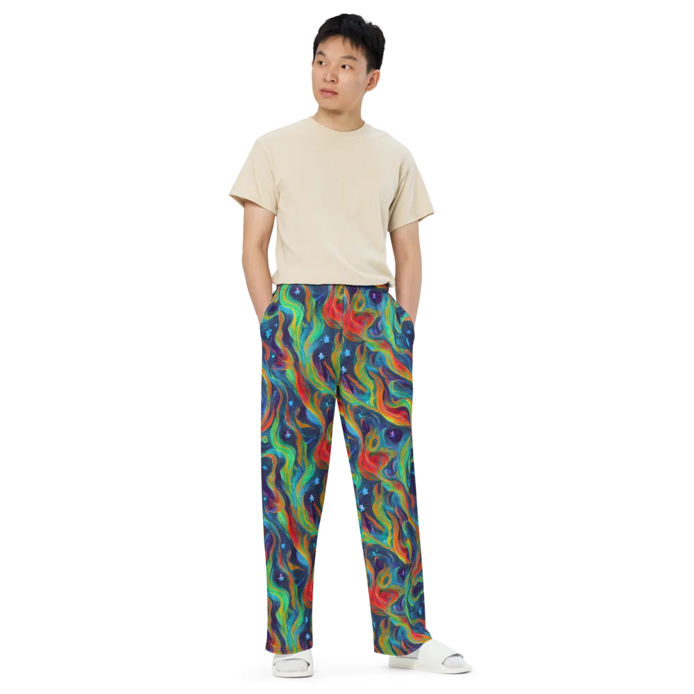 Firewater Swirl on Wide-Leg Pants — Front