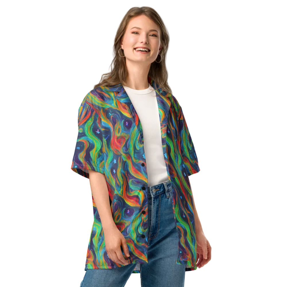 Firewater Swirl on Button Shirt — Front