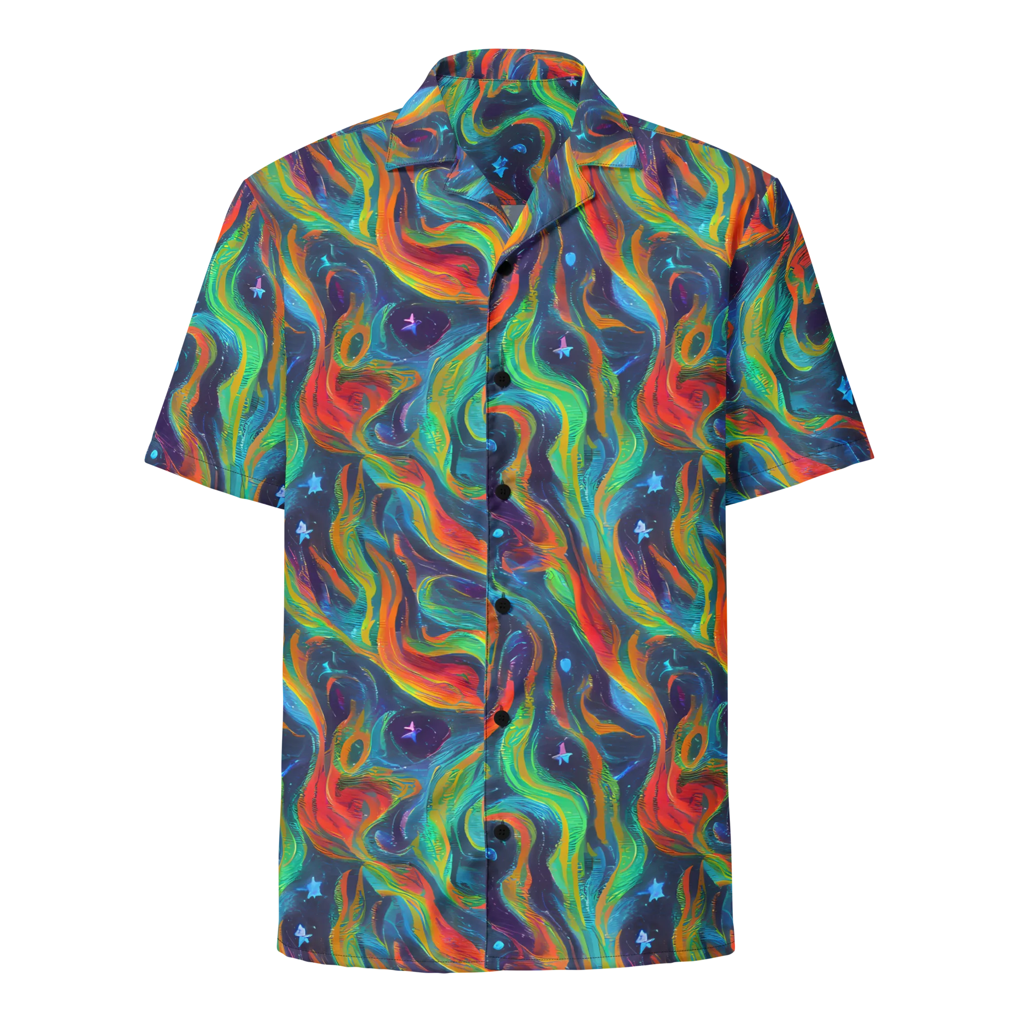 Firewater Swirl on Button Shirt — Front