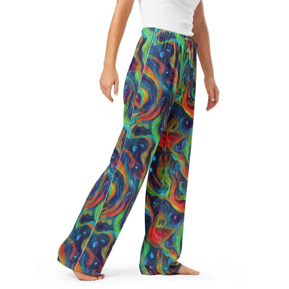 Firewater Swirl on Women's Pajama Pants — Right Front