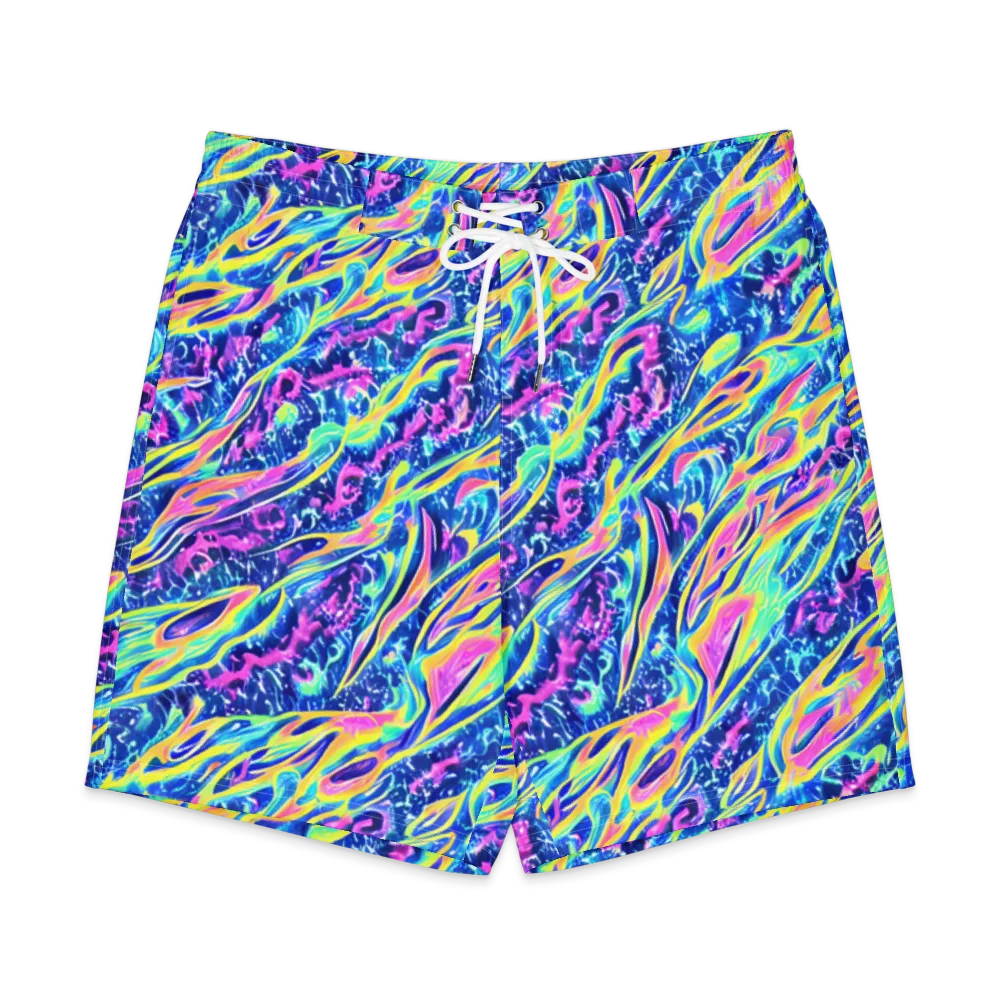 Luminous Rapids on Men's Board Shorts — Front