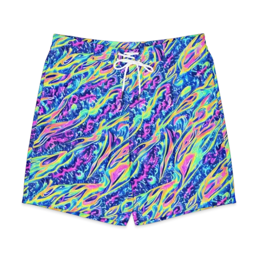 Luminous Rapids on a Men's Board Shorts