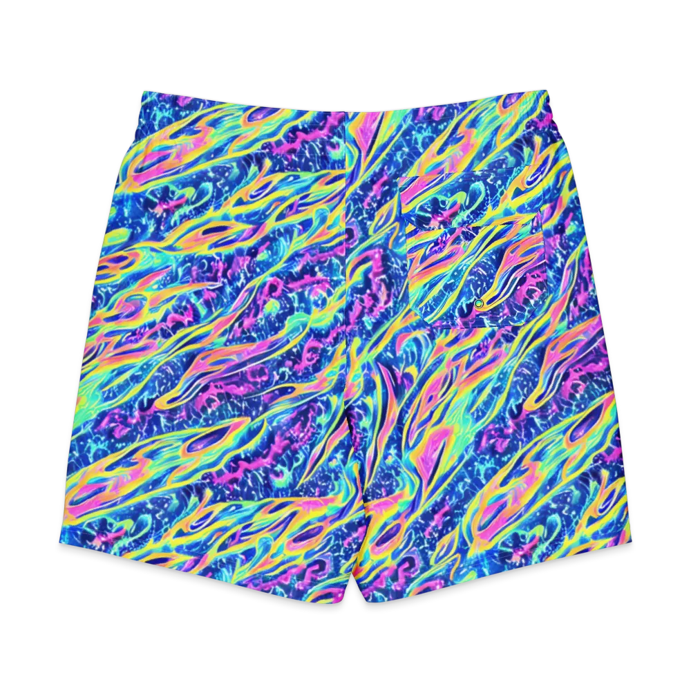 Luminous Rapids on Men's Board Shorts — Back