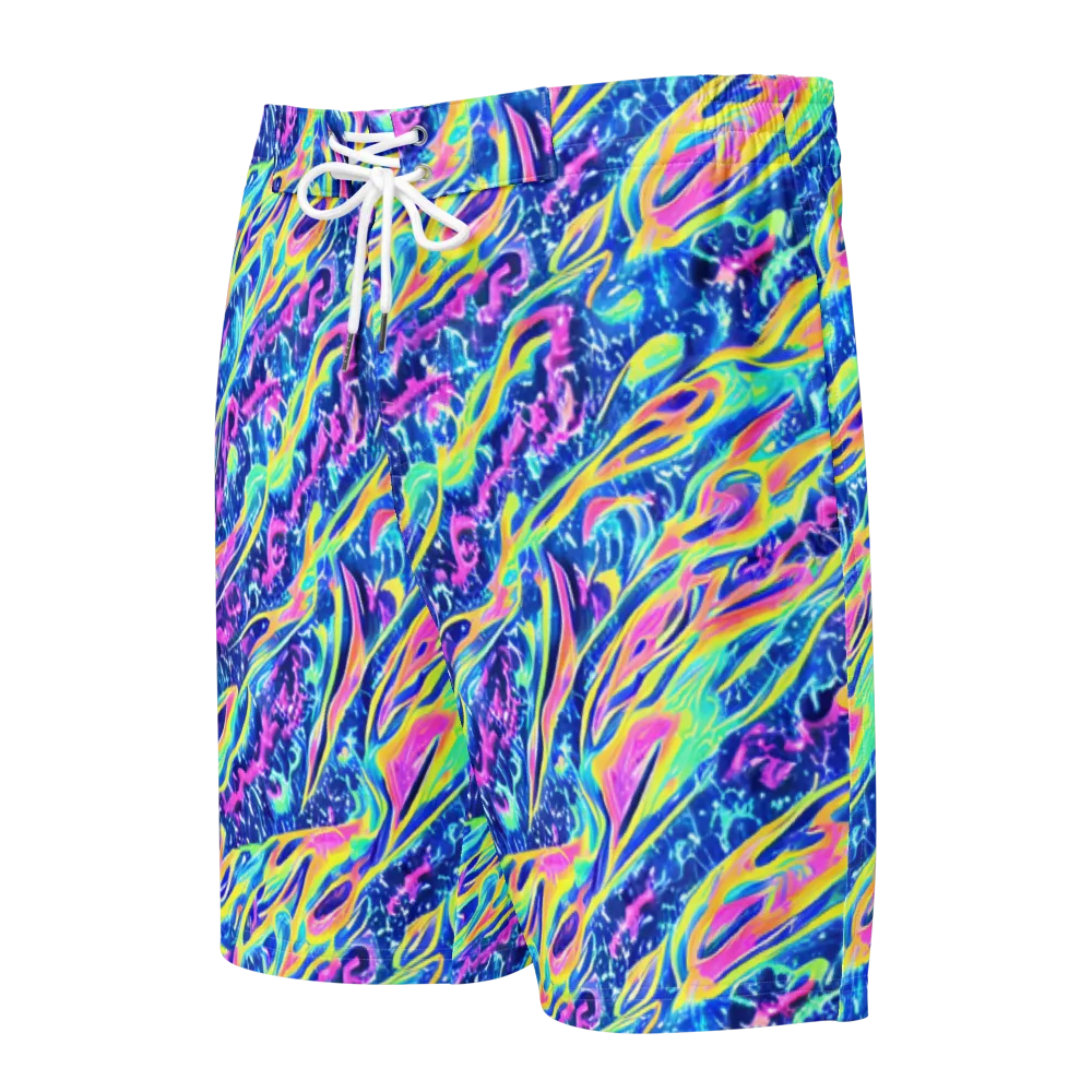 Luminous Rapids on Men's Board Shorts — Front