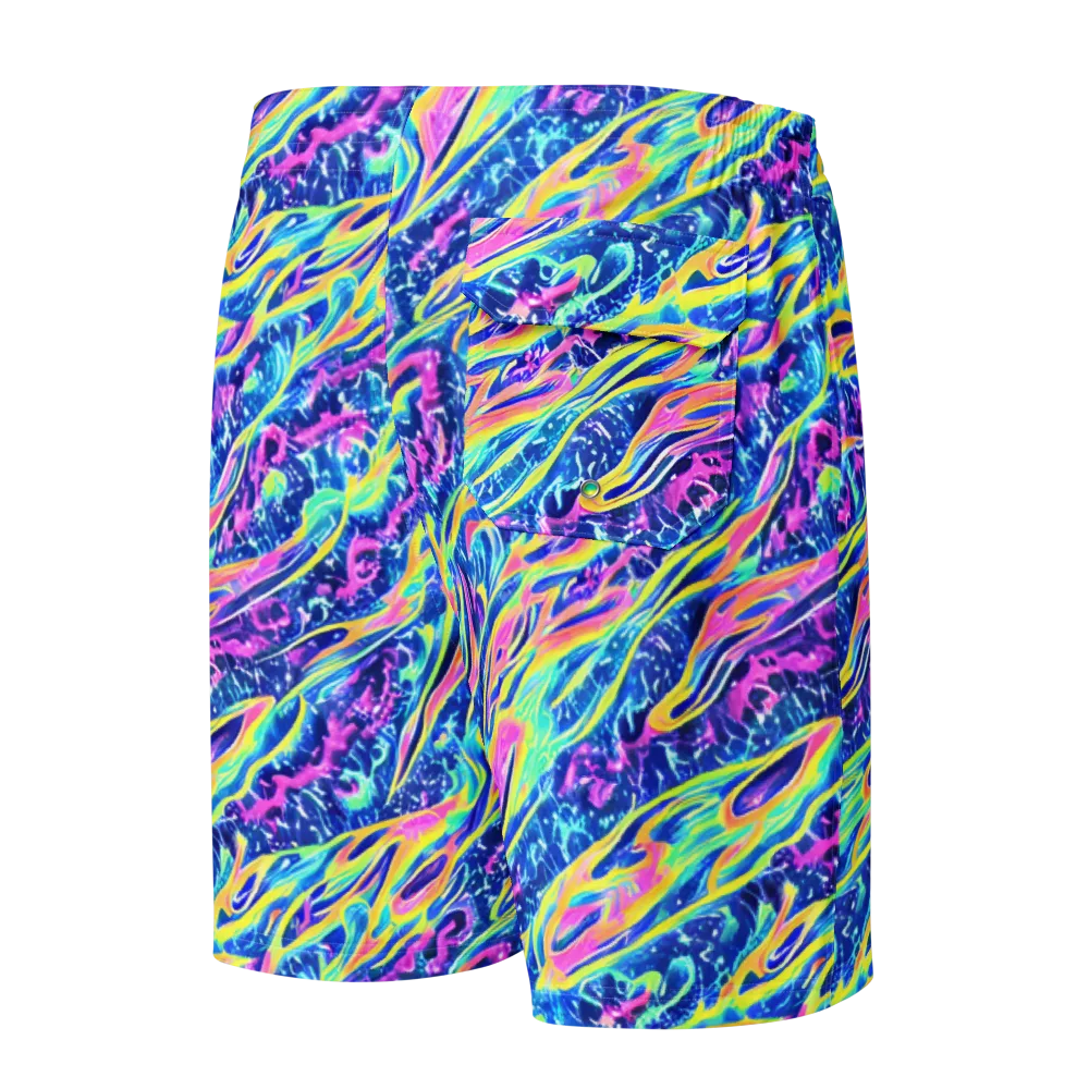 Luminous Rapids on Men's Board Shorts — Back