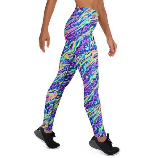 Luminous Rapids on a Yoga Leggings
