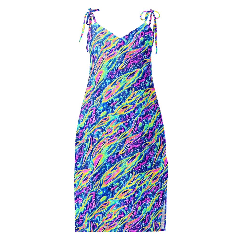 Luminous Rapids on Slip Dress — Front