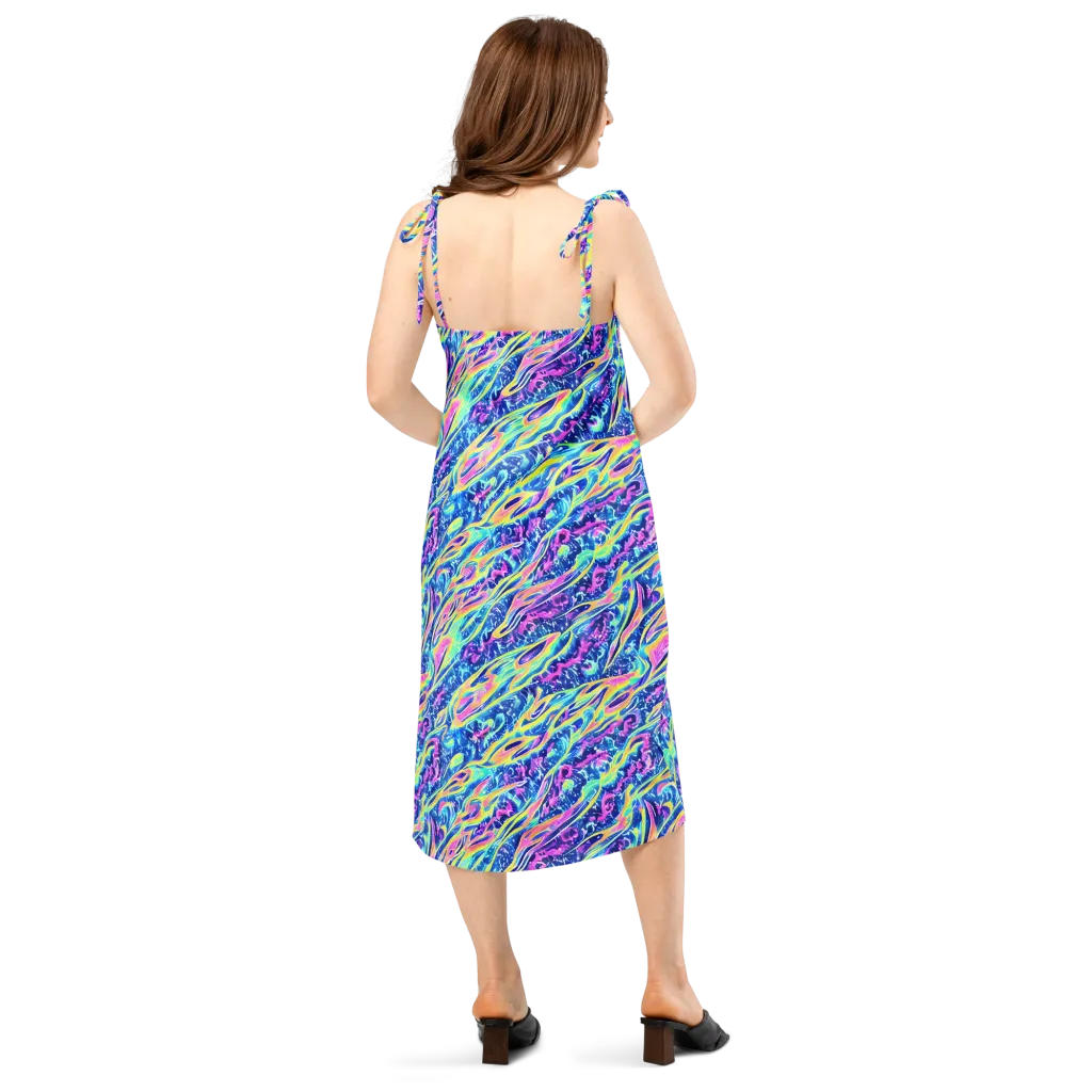 Luminous Rapids on Slip Dress — Back