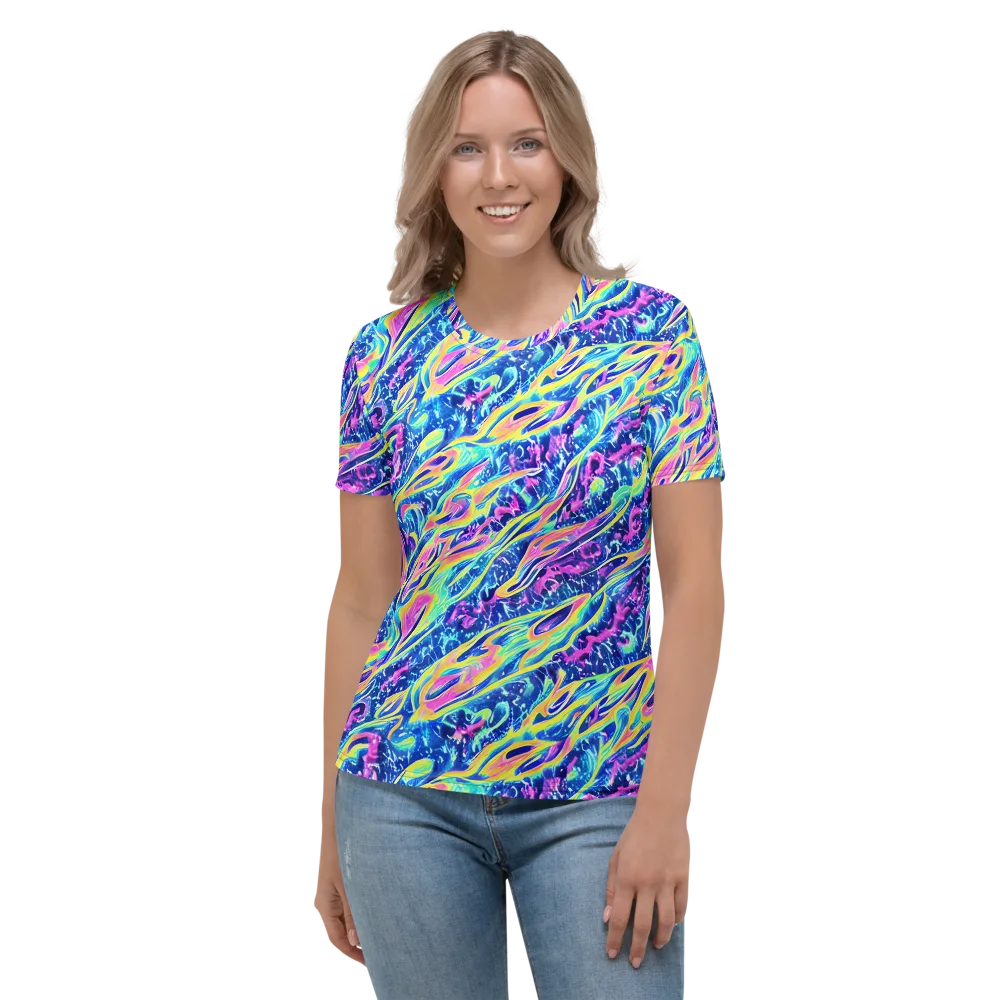 Luminous Rapids on Women's Crew Neck T-Shirt — Front