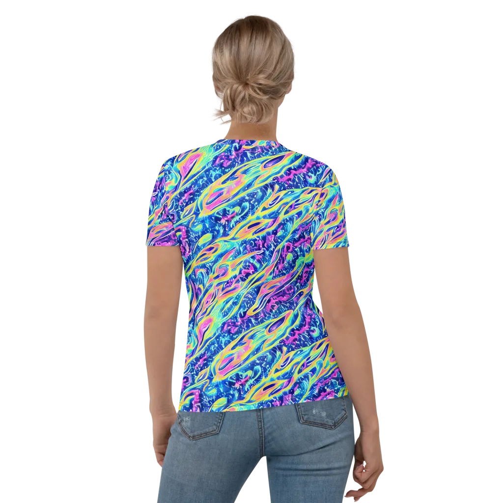 Luminous Rapids on Women's Crew Neck T-Shirt — Back