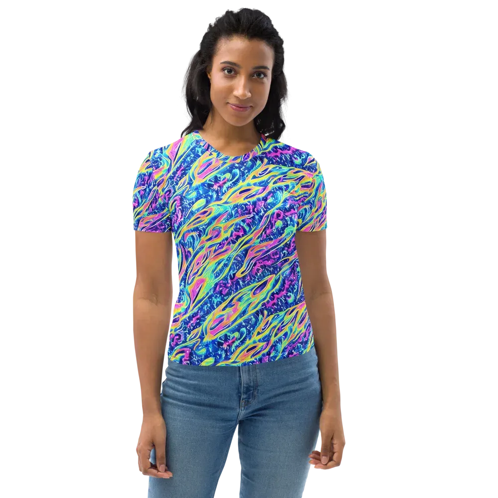 Luminous Rapids on Women's Crew Neck T-Shirt — Front