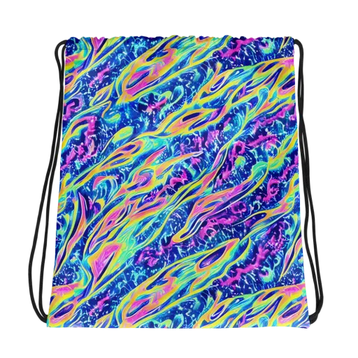 Luminous Rapids on a Drawstring Bag