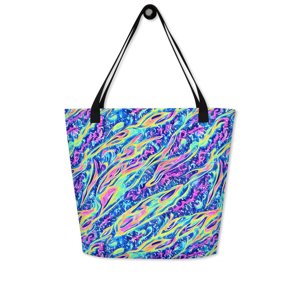 Luminous Rapids on Large Tote Bag W/ Pocket — Front