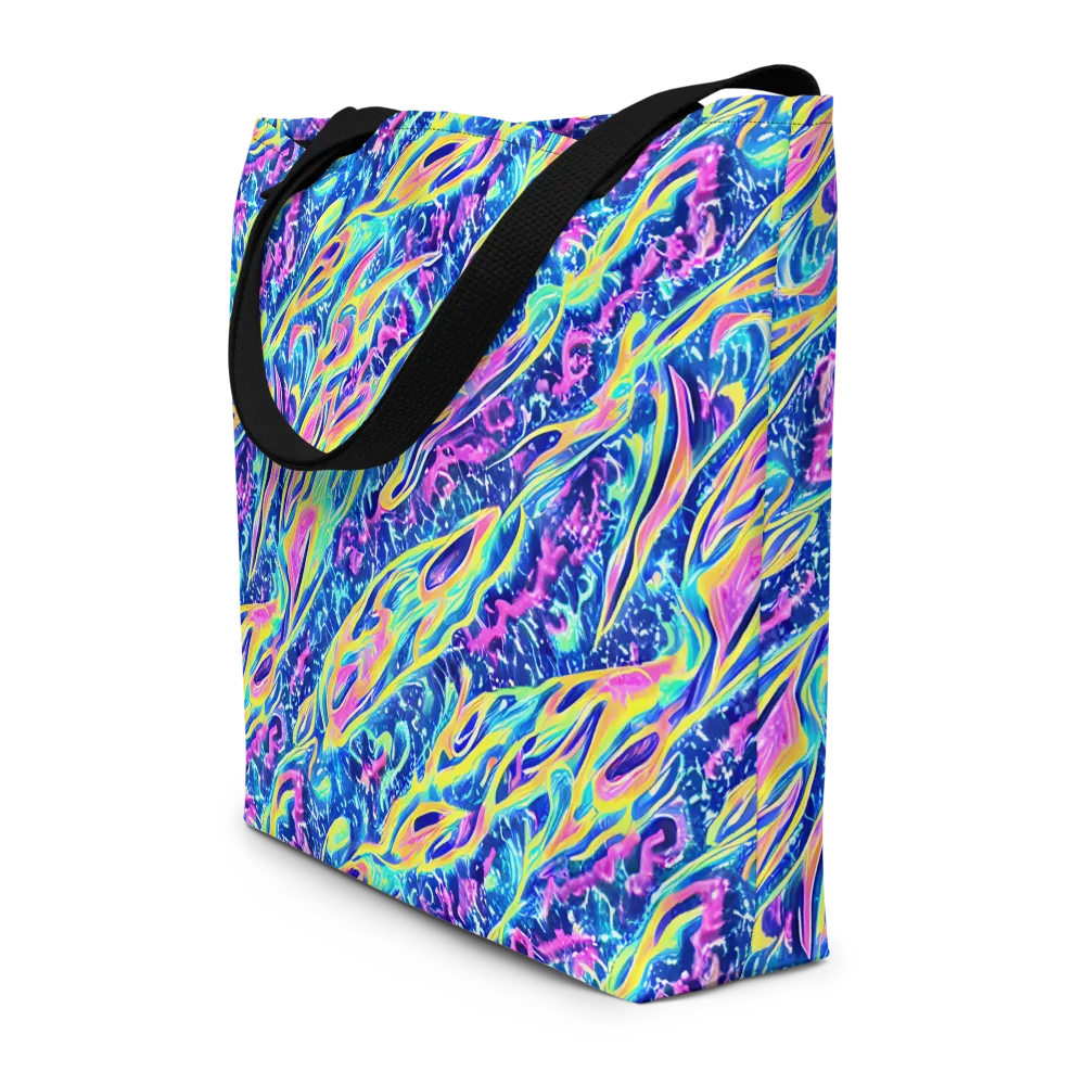 Luminous Rapids on Large Tote Bag W/ Pocket — Front