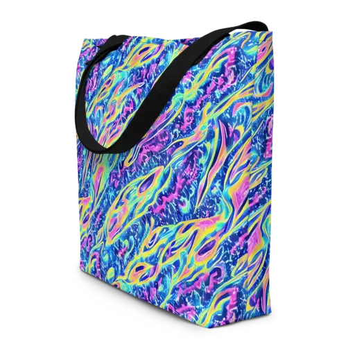 Luminous Rapids on a Large Tote Bag W/ Pocket