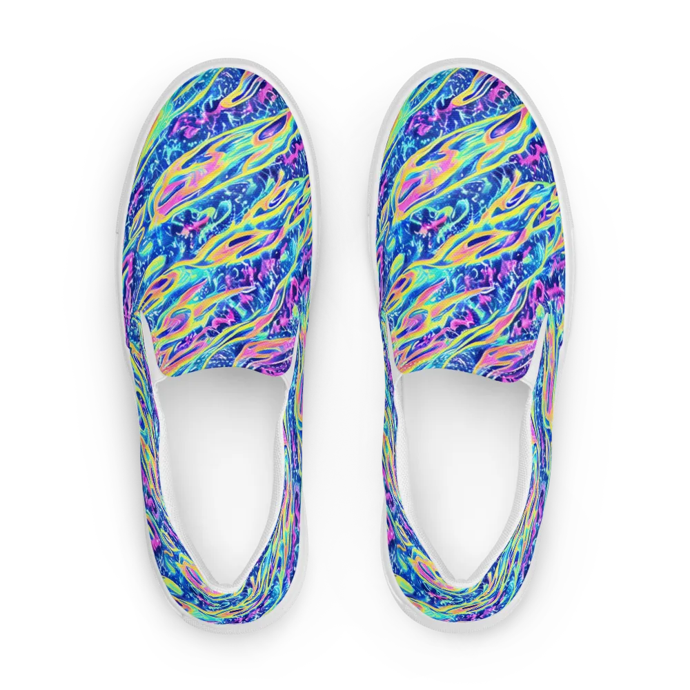 Luminous Rapids on Women's Slip-On Canvas Shoes — Front