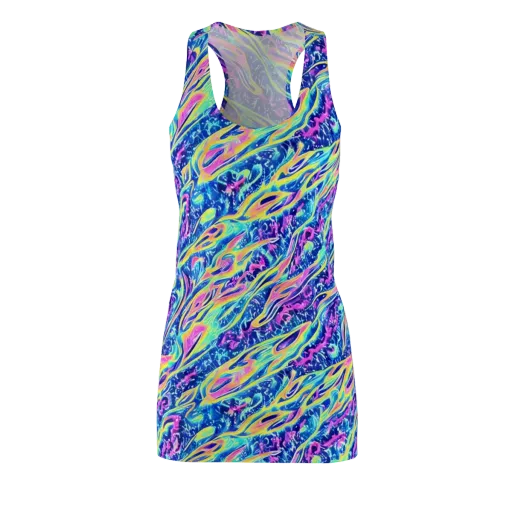 Luminous Rapids on a Racerback Dress