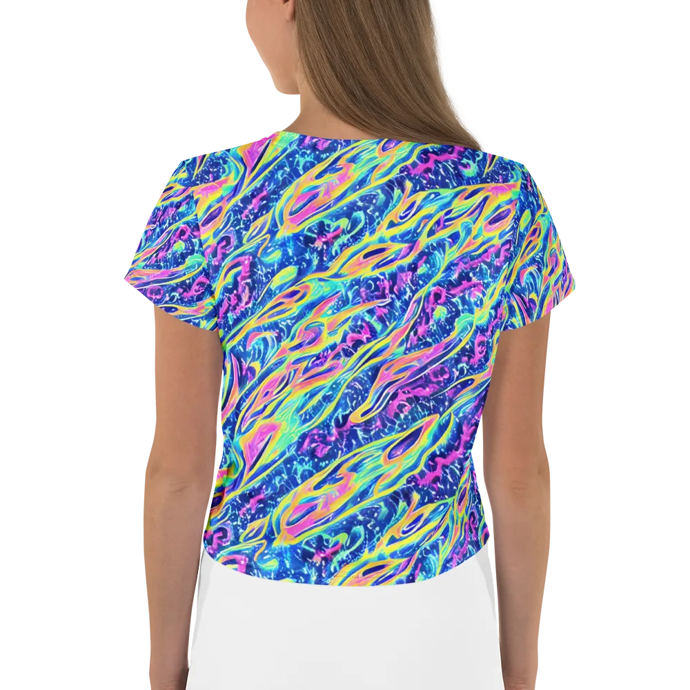 Luminous Rapids on Crop Tee — Back