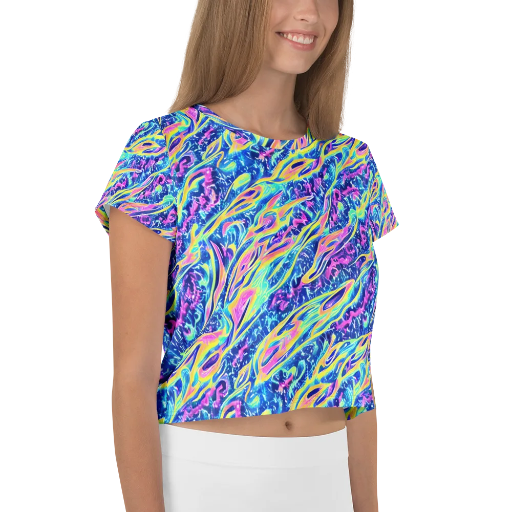 Luminous Rapids on Crop Tee — Right