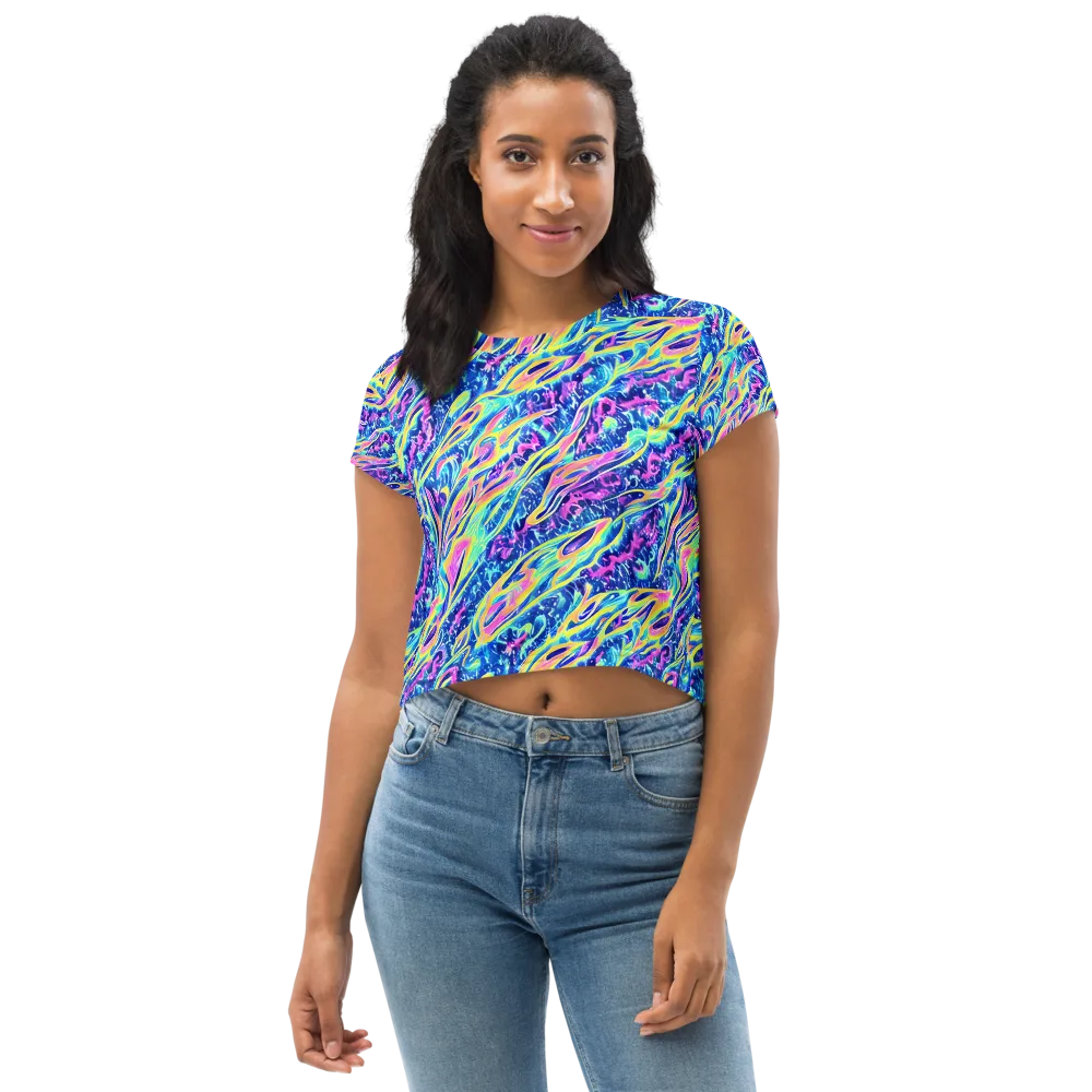 Luminous Rapids on Crop Tee — Front