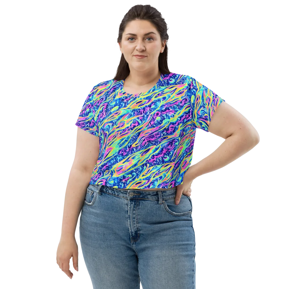 Luminous Rapids on Crop Tee — Front