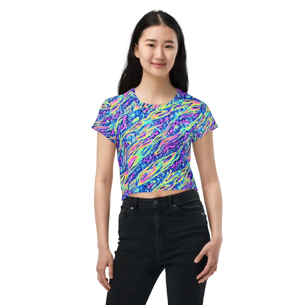 Luminous Rapids on Crop Tee — Front