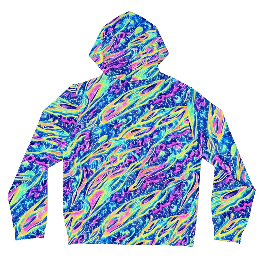 Luminous Rapids on Women's Full-Zip Hoodie — Back