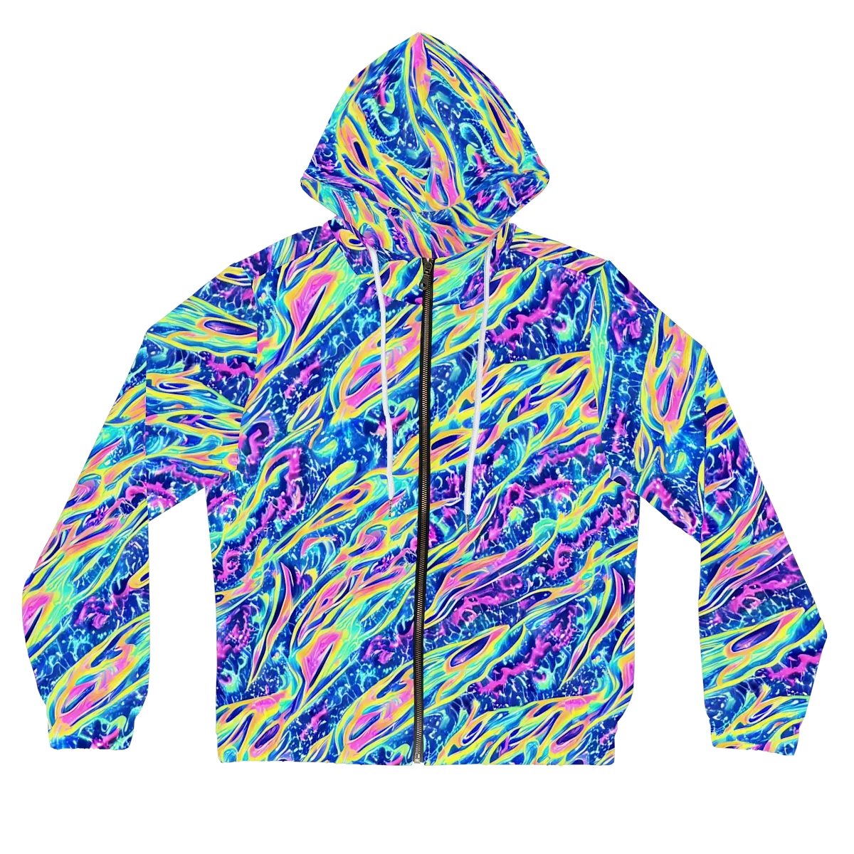 Luminous Rapids on Women's Full-Zip Hoodie — Front