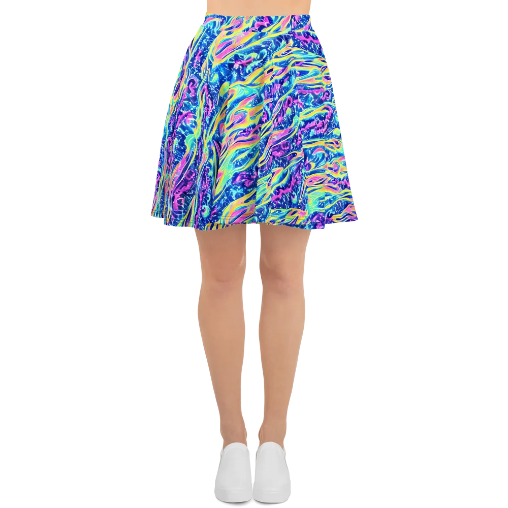 Luminous Rapids on Skater Skirt — Front