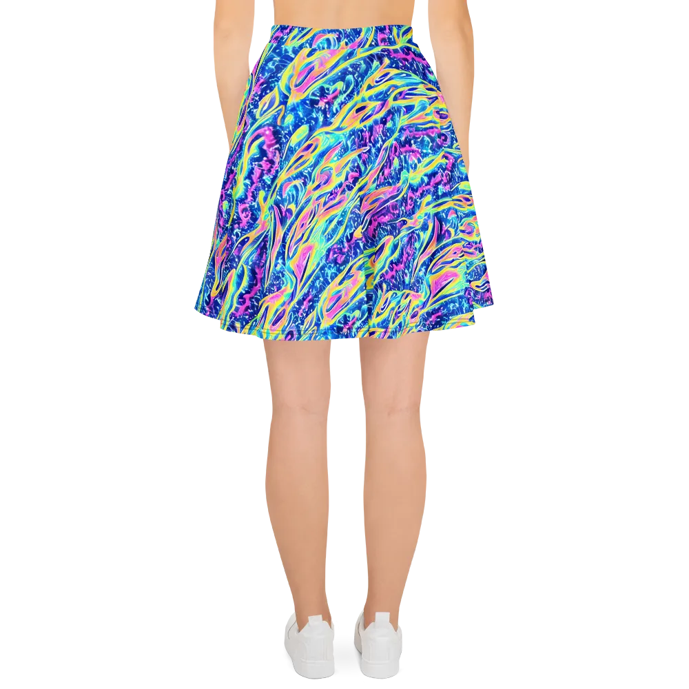 Luminous Rapids on Skater Skirt — Back