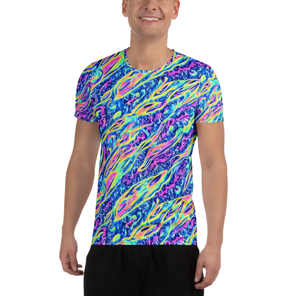 Luminous Rapids on Men's Athletic T-Shirt — Front
