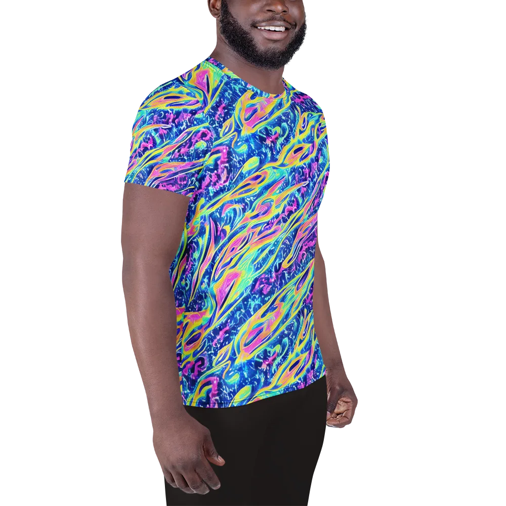 Luminous Rapids on Men's Athletic T-Shirt — Right