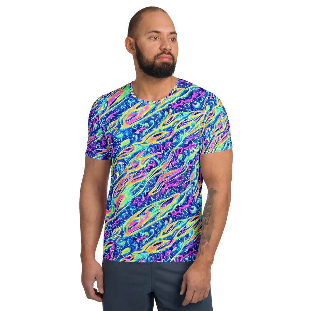 Luminous Rapids on Men's Athletic T-Shirt — Front
