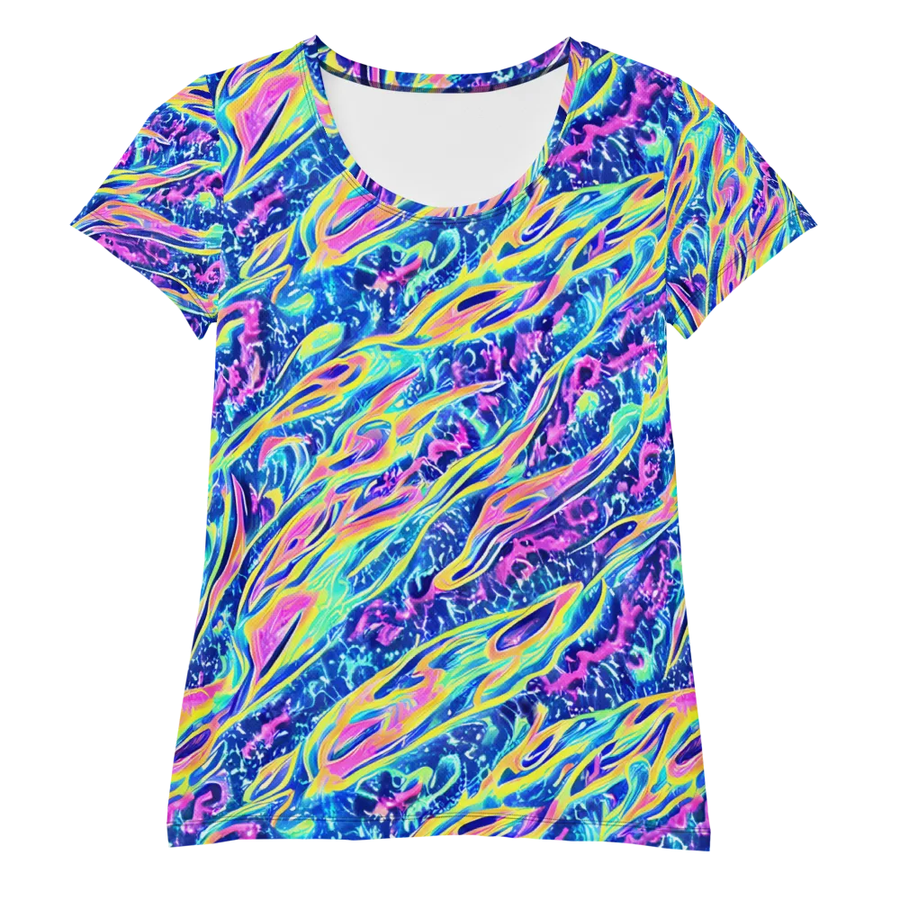 Luminous Rapids on Women's Athletic T-Shirt — Front