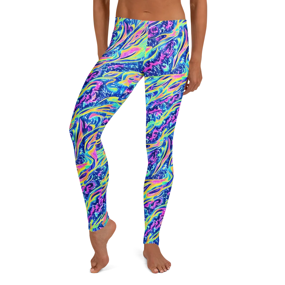 Luminous Rapids on Leggings — Front