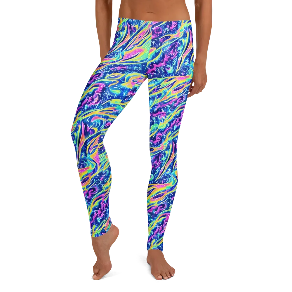 Luminous Rapids on Leggings — Front