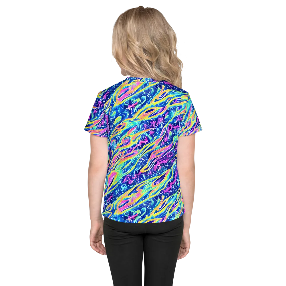 Luminous Rapids on Kids Crew Neck T-Shirt — Back