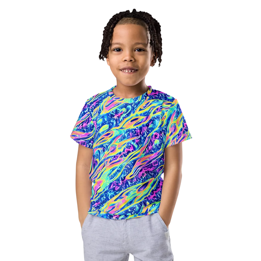 Luminous Rapids on Kids Crew Neck T-Shirt — Front
