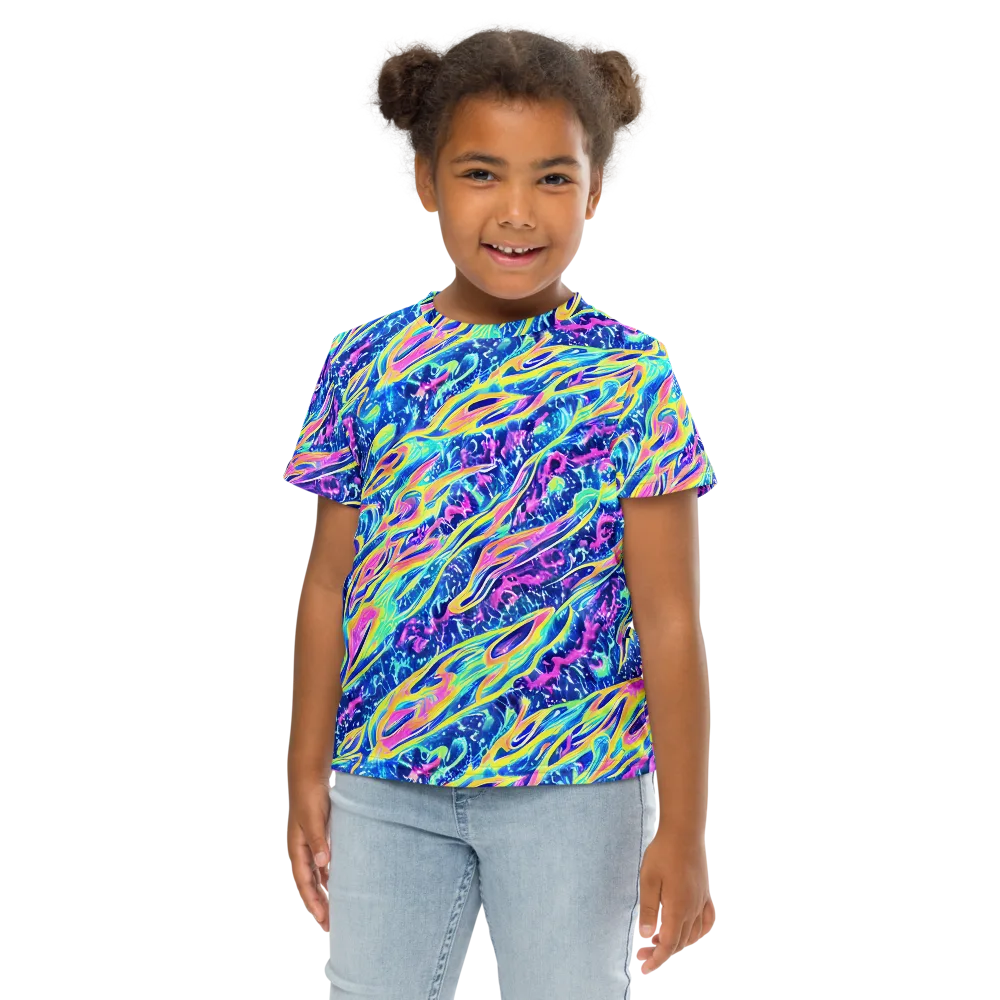Luminous Rapids on Kids Crew Neck T-Shirt — Front