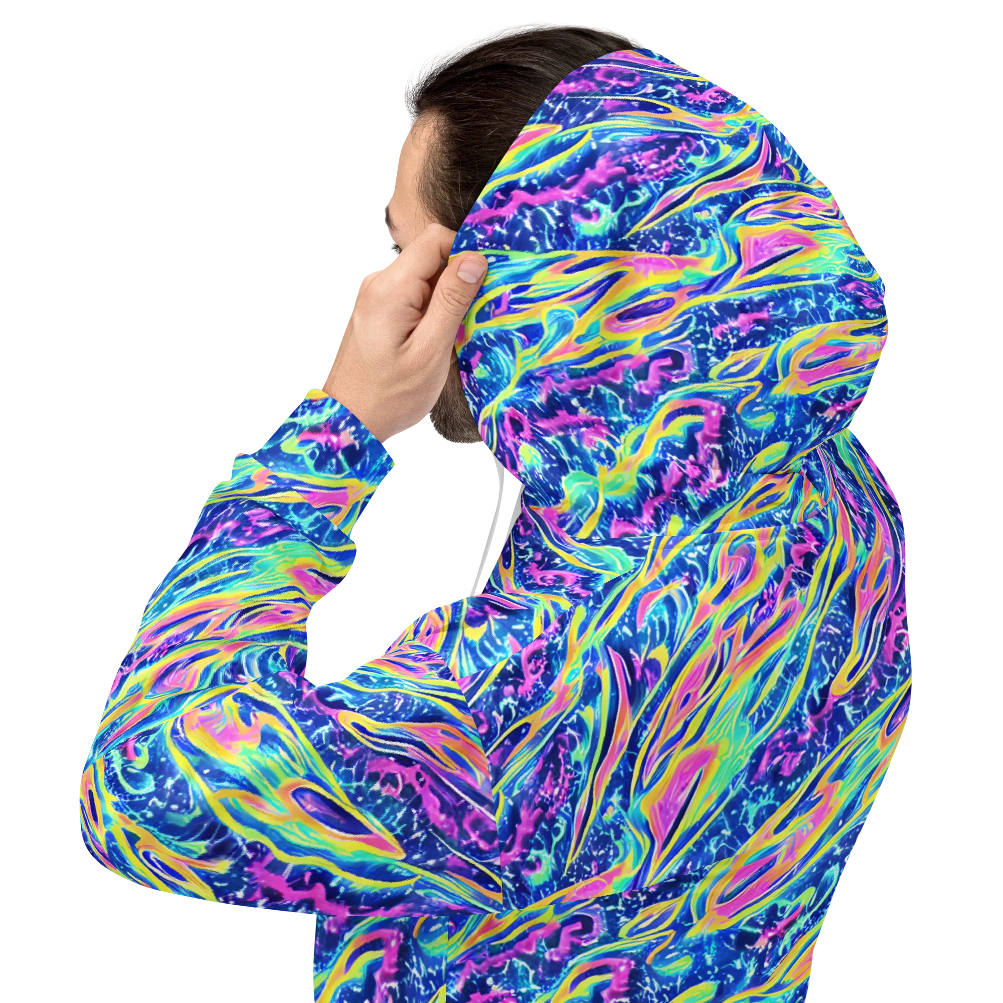Luminous Rapids on Hoodie — Back