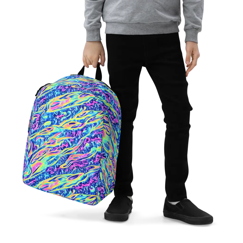 Luminous Rapids on Minimalist Backpack — Zoomed-in