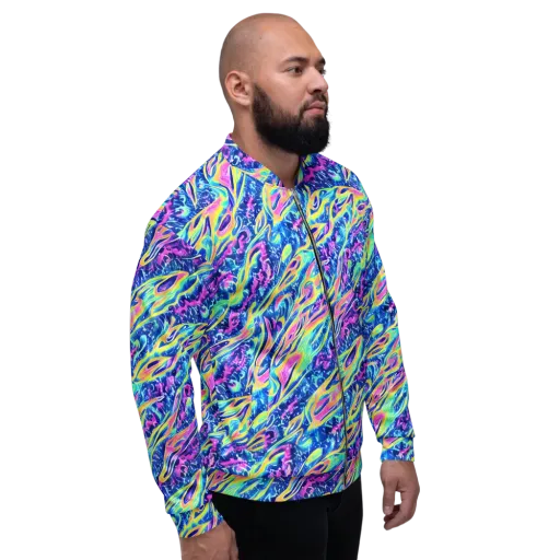 Luminous Rapids on a Bomber Jacket