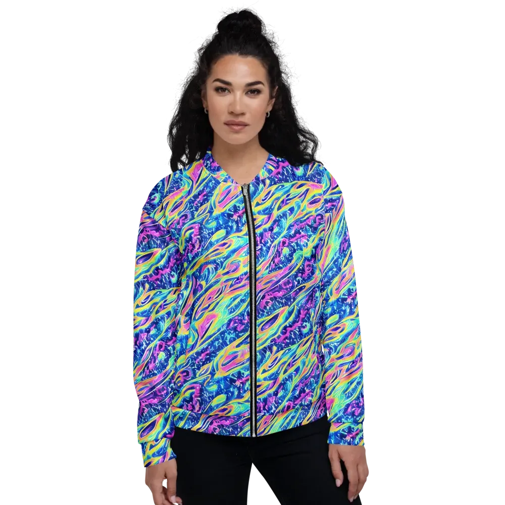 Luminous Rapids on Bomber Jacket — Front