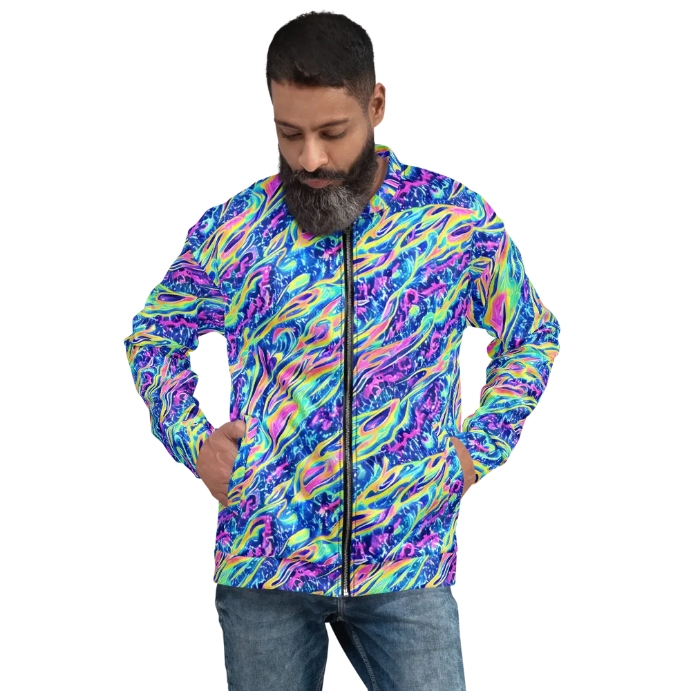 Luminous Rapids on Bomber Jacket — Front