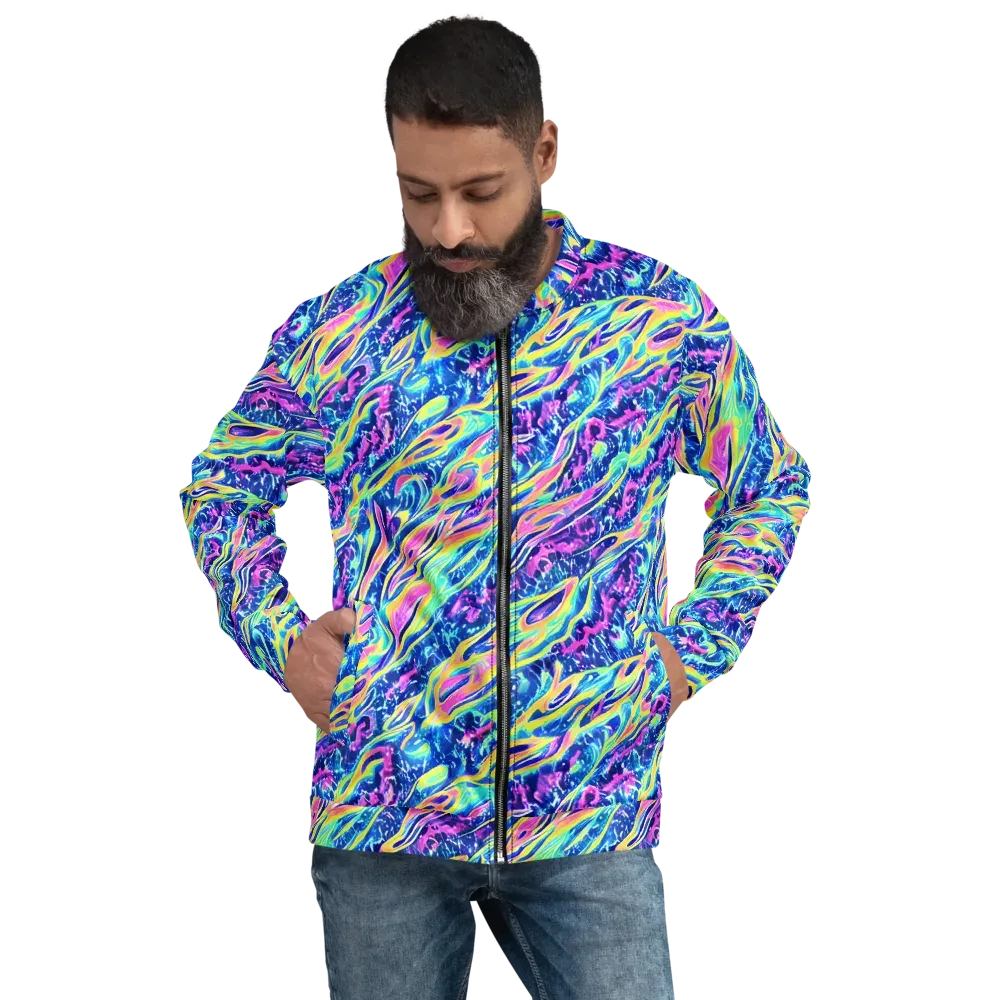Luminous Rapids on Bomber Jacket — Front