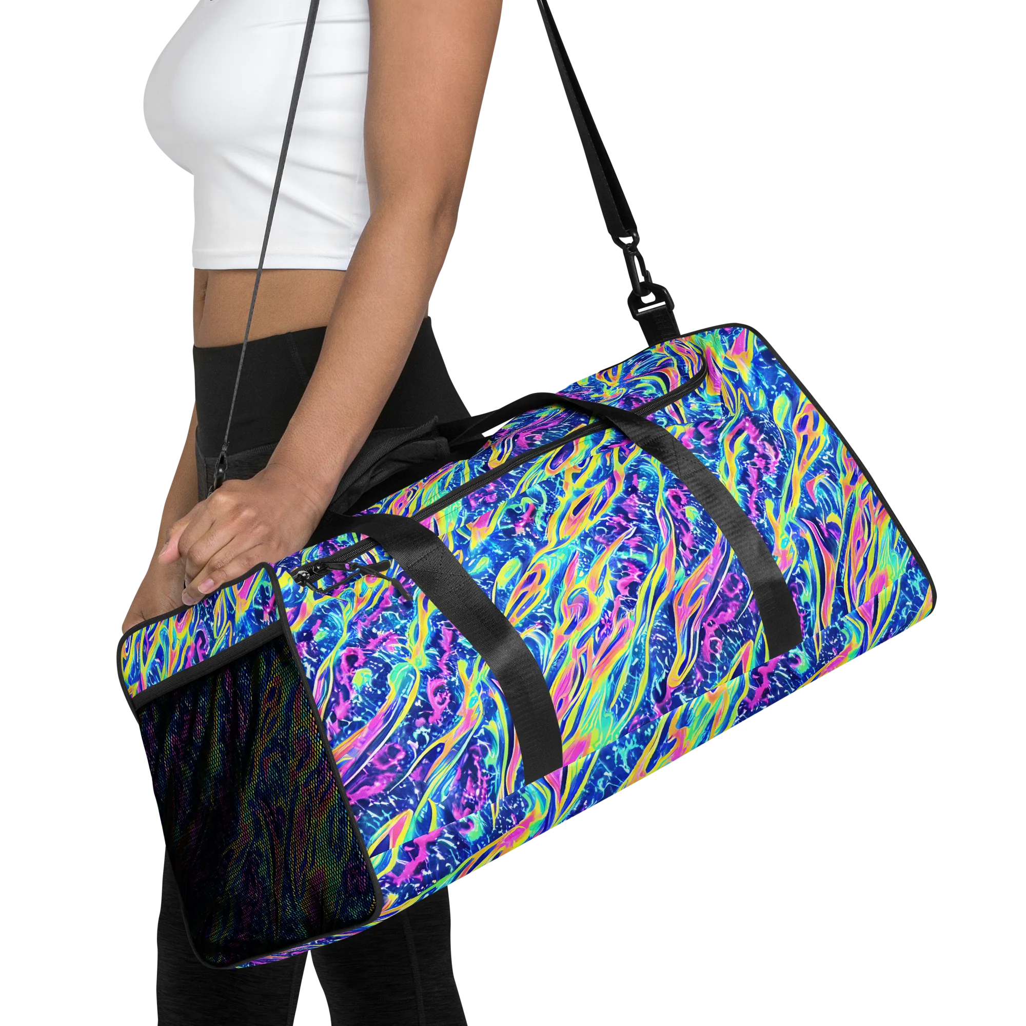 Luminous Rapids on Duffle Bag — Front