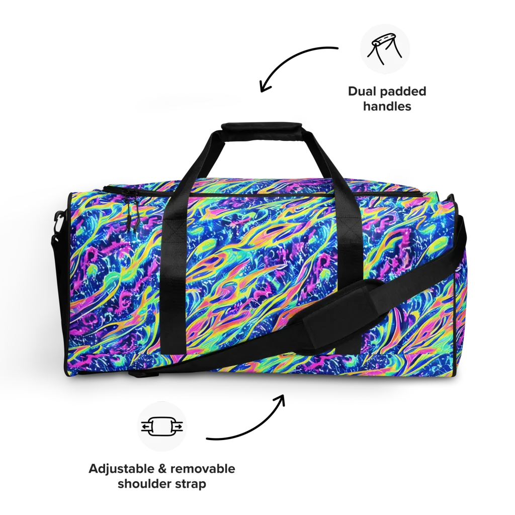 Luminous Rapids on Duffle Bag — Front