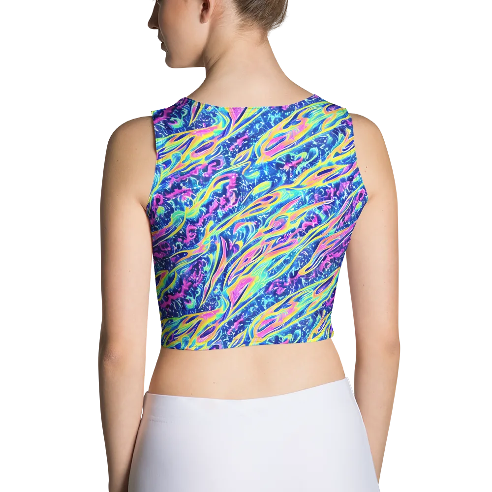Luminous Rapids on Crop Top — Back