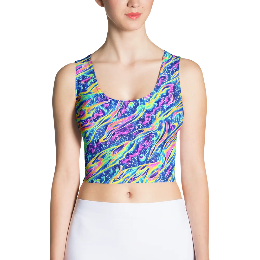 Luminous Rapids on Crop Top — Front