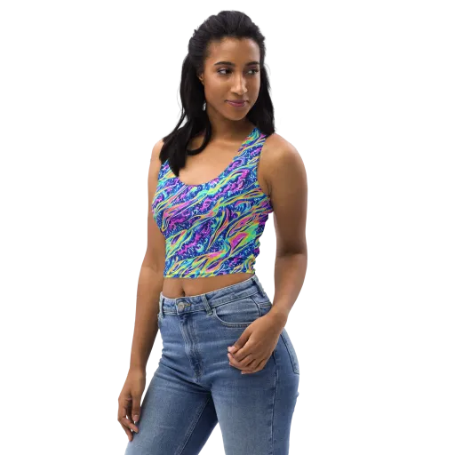 Luminous Rapids on a Crop Top